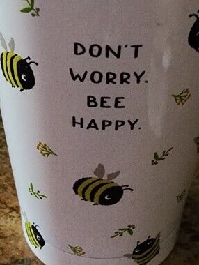 Don’t Worry Bee Happy Floral Bee Tumbler